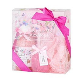 Sun Herb Bath Gift No.03 Pure Rose (Bath Salt, Bath Confetti, Guest Soap)
