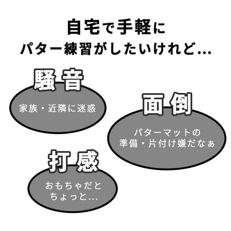 Edison Golf Silent Ball, Indoor Flooring Putter Practice, 3 Balls,