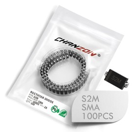 (Pack of 100 Pieces) Chanzon S2M SMD Rectifier Diode 2A 1000V SMA (DO-214AC) 2 Amp 1000 Volt Electronic Silicon Diodes