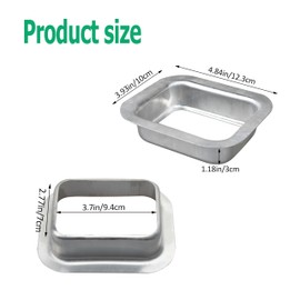 LNATPPE 3" × 4" K Style Gutter Downspout Adapter Aluminum Downspout Drop Outlet 5 Pcs.