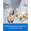 INAVAMZ 2.5GPM Shower Heads with Handheld Spray Combo: 7.2" Rainfall