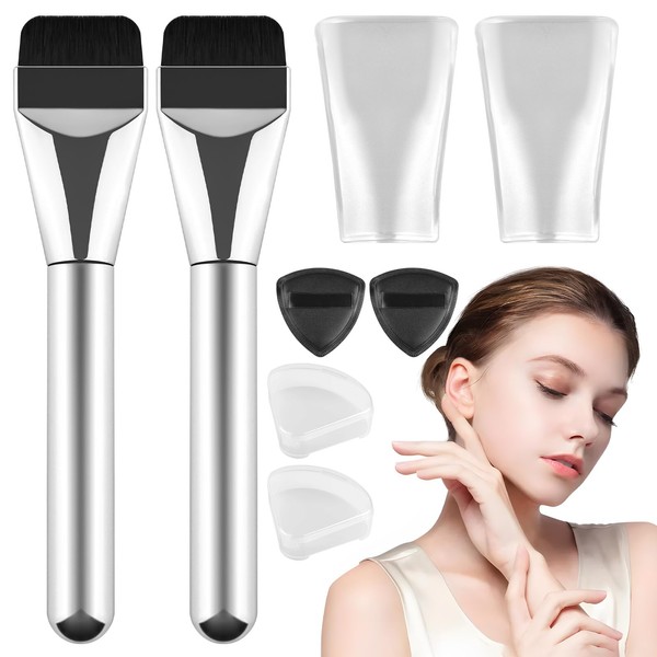 2 Stück Ultra Thin Foundation Brush, Flacher Foundation Pinsel, Makeup
