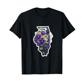 The Common Blue Violet, Flower of the State of Illinios T-Shirt