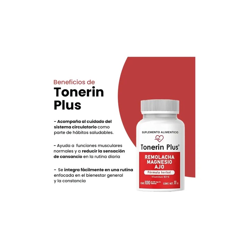Tonerin Suplemento Alimenticio Remolacha 100 Capsulas