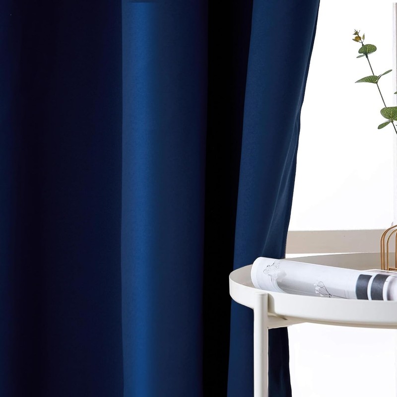 OSLIFE 2 Paneles Cortinas Blackout, Aislamiento Térmico para Sala/Recámara Ventana,Suave