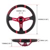 RASTP Universal Racing Steering Wheel,Deep Dish Steering Wheel Leather Embroidery