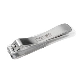 REMOS Nail Clippers Stainless Steel Rustproof Strong Leverage and Special for Quickly Shortening Nails Nail Catcher Catch Cut Nails Small Nail File on Back (For Fingernails)