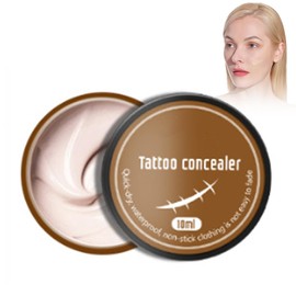 Hppsctink Tattoo Concealer, 10ml Tattoo-Concealer & Reparatur-Creme, Körper-Tattoo-Narben-Abdeckung, Unsichtbarer Abdeckstift, helle Farbe, cream5