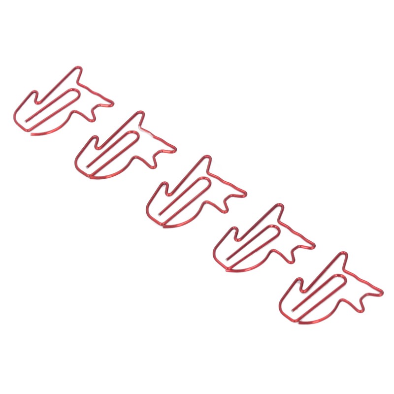 100pcs Cat Shape Paper Clips Increase Slip Resistance Rust Prevention