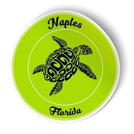 Squiddy Naples Florida Turtle Beach - Vinyl Sticker Decal for Phone, Laptop, Water Bottle (2.5" high)