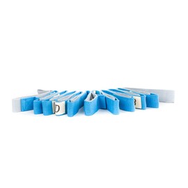 ECHAIN Yoga Stretch Strap 12 Loops Physical Therapy Multi-Grip Pilates Stretching Belt -Workout Instruction Included (Blue, 98inch(250cm))