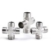 Beduan Cross 1/2" Male NPT Cast Pipe Fitting, 4 Way