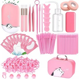 Kit de Pestañas 1x1, Parches, Microbrush, Ventilador, Cepillo 1                                                                                       