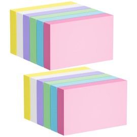 600 PCS 3x5 Index Cards Blank Study Flashcards 3 x 5 Colored Index Cards Bulk, Colorful Study Cards Blank Flash Cards Blank 3 by 5 Index Card Cue Notecards Receipt Note Card for School Office Home