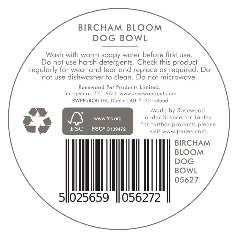 Rosewood Joules Bircham Bloom Dog Bowl