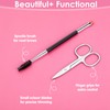 Eyelash Scissors Eyebrow Scissors Lash Scissor Brow Brushes for Eyebrows