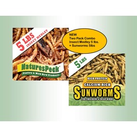 NaturesPeck Combo-Insect Medley (5 LBS) & BSFL(Black Soldier Fly Larvae) 5LBS
