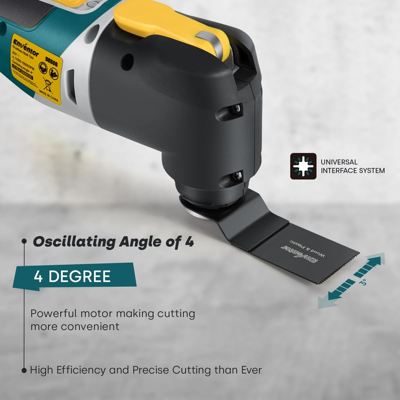 Enventor 20V Cordless Oscillating Multi tool, Brushless Oscillating Saw with