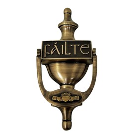 Exclusively Irish Claddagh Door Knocker for Front Door Celtic Brass Knocker Gift for Home 8'' (Antique Brass)