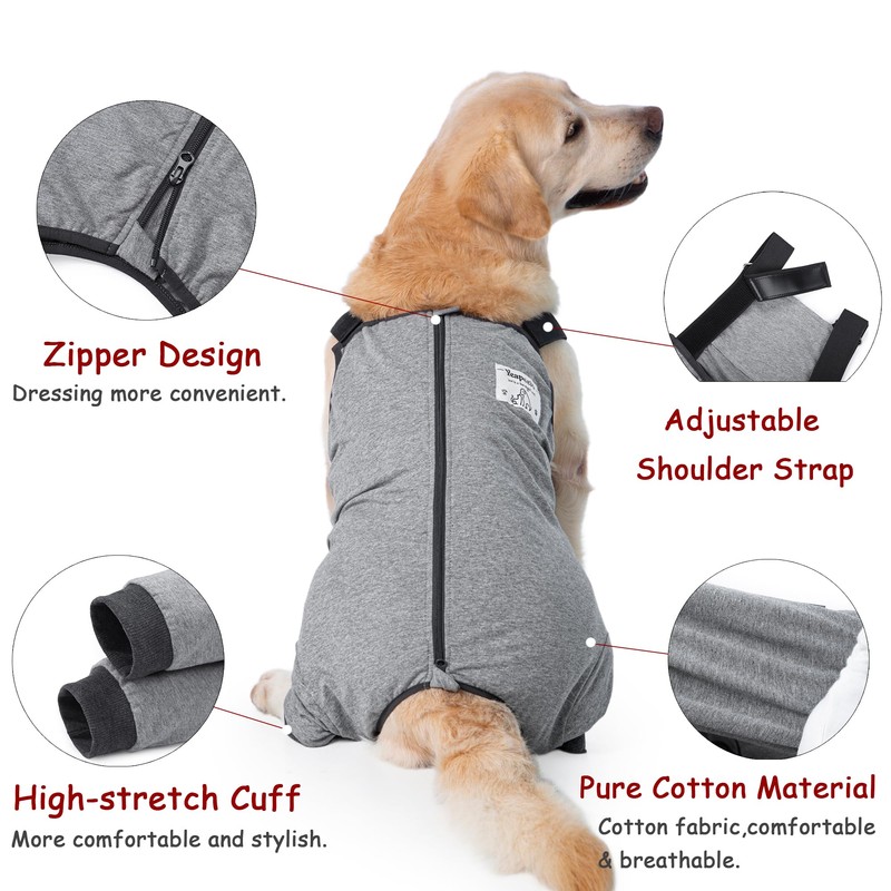 Dog Recovery Suit for Hid Leg, Soft Stretchy Pants for
