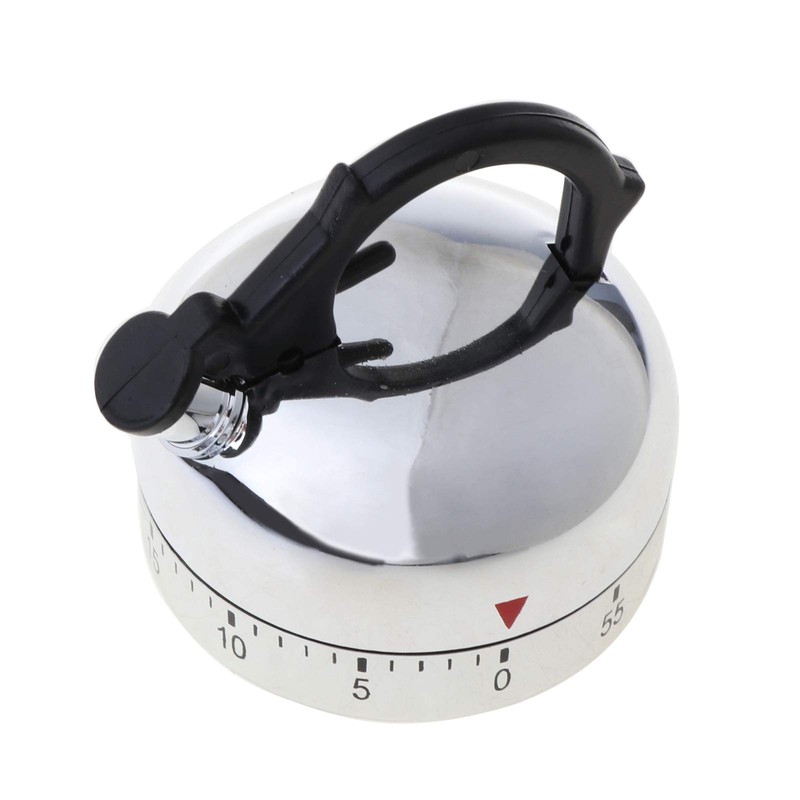 CAUNLA 60 Minute Counting Teapot Shaped Kitchen Cooking Alarm Clock