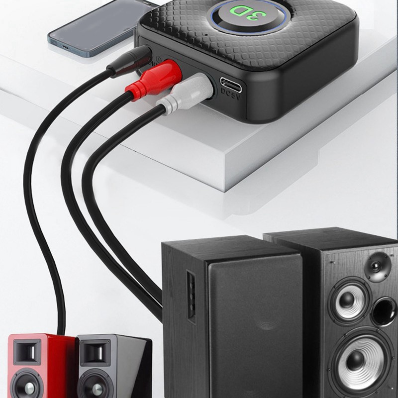 2 in 1 Bluetooth5.1 Receiver Transmitter 3.5mm Stable Connection Wireless