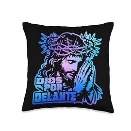 Dios Por Delante Jesús Hijo de Dios Redentor Rey de Reyes Throw Pillow