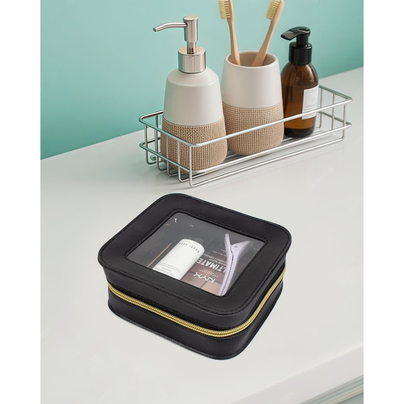 LETGO Mini Makeup Bag,Clear Makeup Bag Cute Travel Makeup Bag