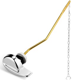 Ullnosoo Toilet Handle Replacement for TOTO with Chain, Upgraded for TOTO THU068#CP Trip Lever for St743S, St454E Toilet Tank Metal Material Side Mount Flush Handle