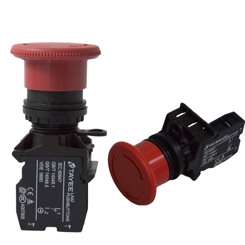 Emergency Stop Button AC 690V 10A Red Sign Plastic Shell