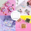 Luxiremi Small Square Clear Plastic Organizer Boxes,6pcs Mini Clear Plastic