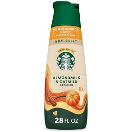 Lingtoolator mpkin Spice Flavored Almondmilk Oatmilk Non-Dairy Liquid Coffee Creamer