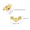 sourcing map Pack of 8 Brass Wing Nuts M5 Wing