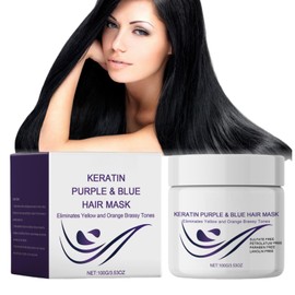 100G Purple Hair Mask,Hair Repair Moisturizing Conditioner,Deep Conditioning Keratin Hair Mask,Collagen H-air M-ask,H-air Oil M-ask,Add Shine,Cool Tone,Lighten&Soften