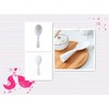 MIZORLIE Rice Paddle Tool,Non-Stick Rice Spoon,Standing Rice Spatula with Smile
