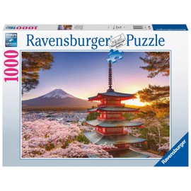 Ravensburger Mount Fuji Cherry Blossom View 1000 Piece Jigsaw Puzzle for Adults and Kids Age 12 Years Up