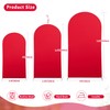 6FT Red Arch Cover - Polyester Fitted Wedding Arch Stand