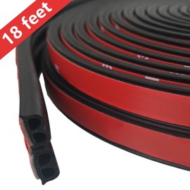 Car Door Rubber Seal, B-Shaped Car Door Edge Protection, Car Door Rubber Seal Strip, for Car Door Edge, Front Door/Columns (A and B) / Rear Door, Window Seal, Black, 5.5 m
