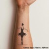 'Ballet Dancer' Temporary Tattoo - Water Resistant, Skin-Safe, Non-Toxic Transfer