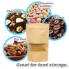 BAAGGNAA 110 Pack Ziplock Stand up Kraft Paper Bags Pouches