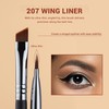 Jessup Angled Eyeliner Brush Set, 3-Piece Pro Precision Eyeliner Brush,