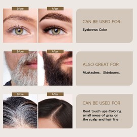 (Upgrade) Simpout Henna Hair Kit - 6 grams, Spot Color Henna Hair Kit with Developer, 100% Natural Root Touch Up, Professional Salon & Home DIY Kit, Easy to Use(Brown)