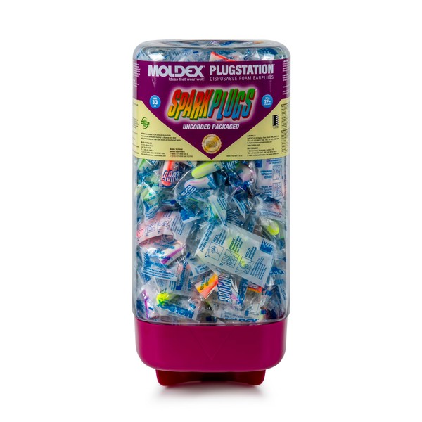 Moldex SparkPlugs® PlugStation® Uncorded Disposable Foam Earplug Dispenser 6605, NRR