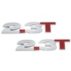 2Pc 2.3T Emblem 3D Badge Sticker Side Door Nameplate with
