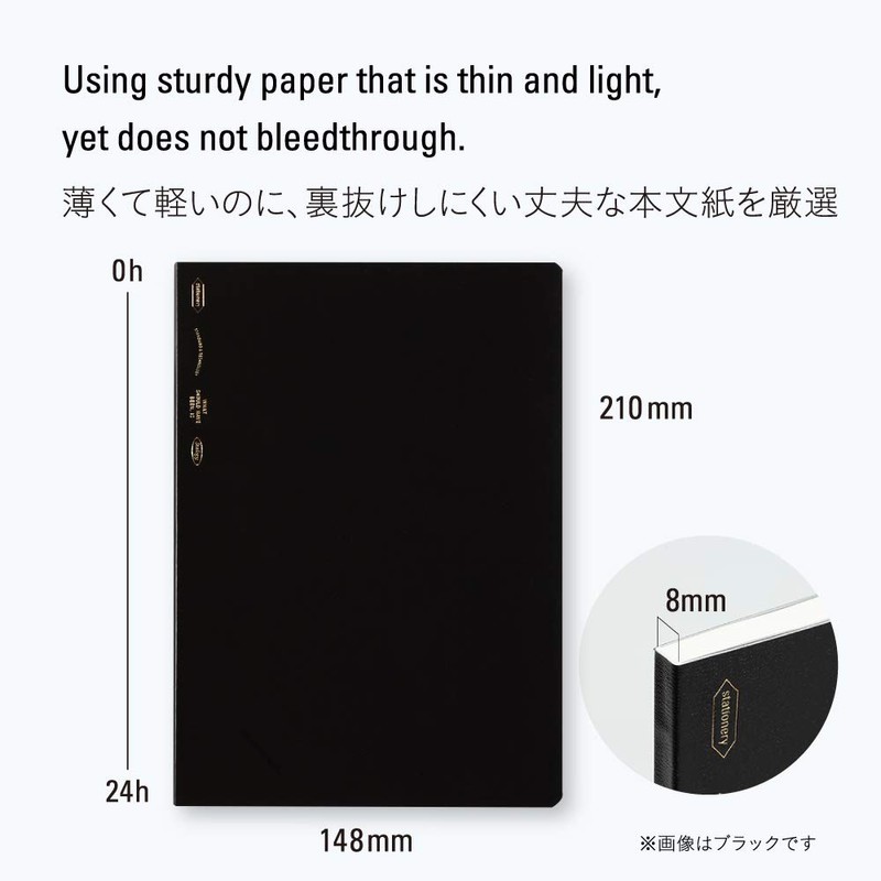 Nitoms S4110 STALOGY Notebook, A5, Squared, 1/2 Ear, Blue