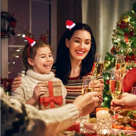 Beavorty Christmas Hair Accessories, 12 Pieces Christmas Hat Hair Clip, Festive Hair Accessories, Mini Christmas Hat Clip for Christmas, Holiday, Party, Party Favors