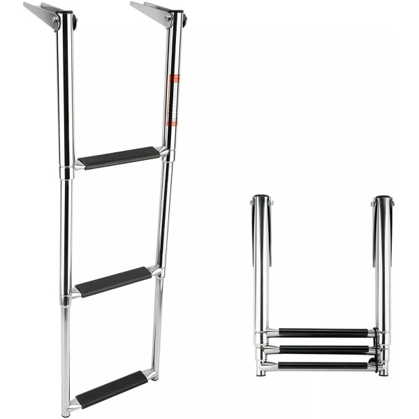 AmarineMade Boat Ladder 3 Step Stainless Steel Telescoping Pool Ladder