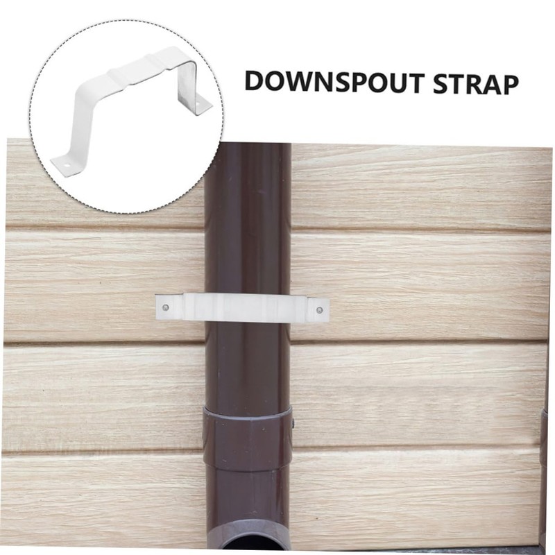 DOITOOL 1set Gutter Strap Downspout Connector for Outdoor Drainage Rigid
