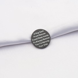 TGBJE Memorial Hug Token Sympathy Gift - Loss of Loved One Remembrance Pocket Token - Bereavement Coin (BL Heaven Token)