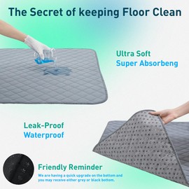 Eterish Reusable Washable Pee Pads for Dogs Extra Large 54'' x 54'' 2 Pack, Absorbent Pet Puppy Dog Training Pads Non-Slip, Waterproof Whelping Potty Pads for Dogs Leak-Proof